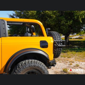 Ford Bronco Fuel Door Cover - Mountain Range Design - Gloss Black Finish